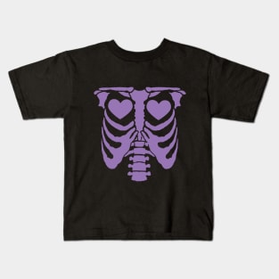 Pastel Goth Ribs Hallloween Costume Skeleton Kawaii Creepy Cute Japanese Kids T-Shirt